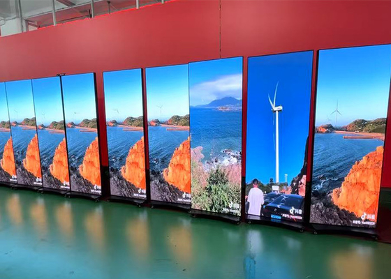 Winkelcentrum Digitaal Informatiebord Beweegbaar LED Poster Scherm Metalen Frame