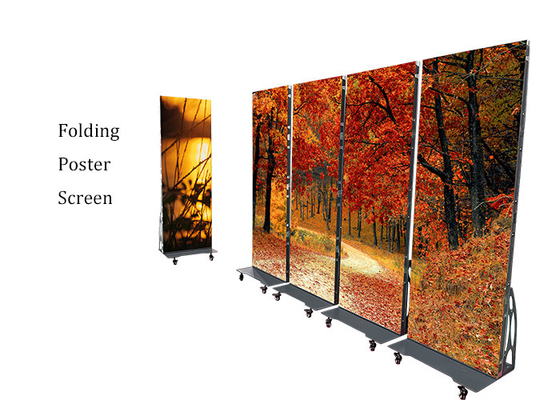 Opvouwbare poster LED-display Achtergrond Beweegbare borden WIFI 4G-netwerk