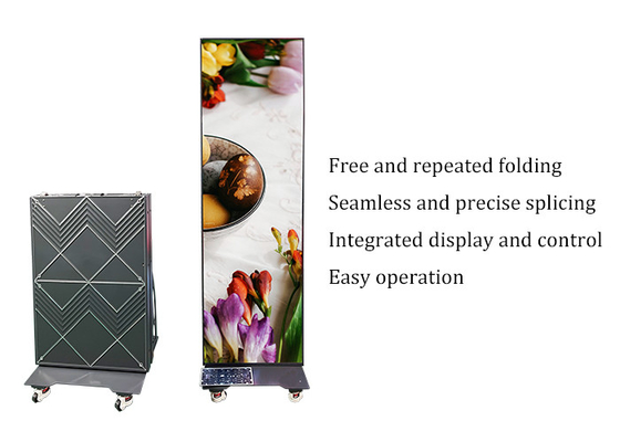 Opvouwbare poster LED-display Achtergrond Beweegbare borden WIFI 4G-netwerk