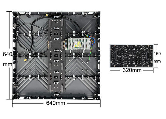Naadloze splitsing 640*640mm Indoor LED Video Wall Voor Cinema Control Room